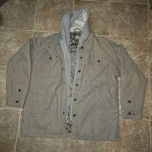Cabela's Gray Military Field Jacket with Hood